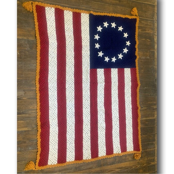 Old Glory 🇺🇸 Handcrafted Vintage Blanket - Picture 11 of 13